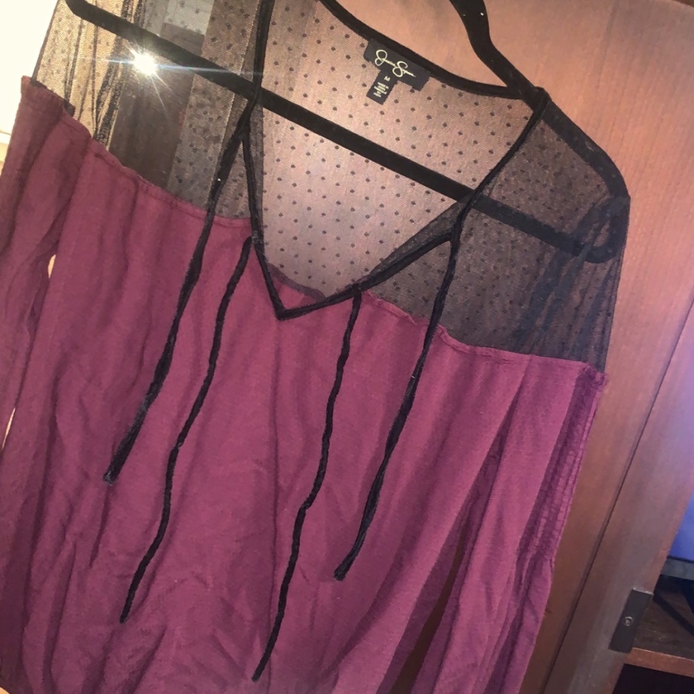 Purple Jessica Simpson Long Sleeve Blouse